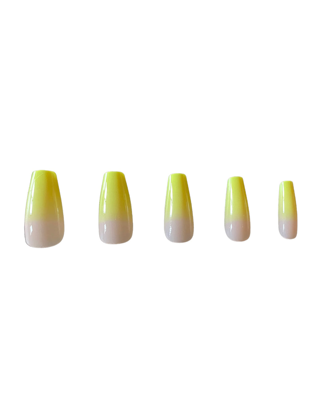 Press On Nails: Yellow Ombré Glossy