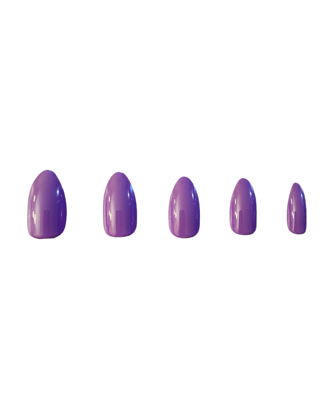 Press On Nails: Purple Glossy Oval