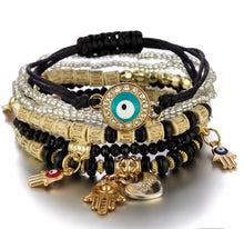Load image into Gallery viewer, Boho Beaded Bracelet Multi Eye
