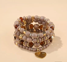 Load image into Gallery viewer, Boho Beaded Bracelet Love Note
