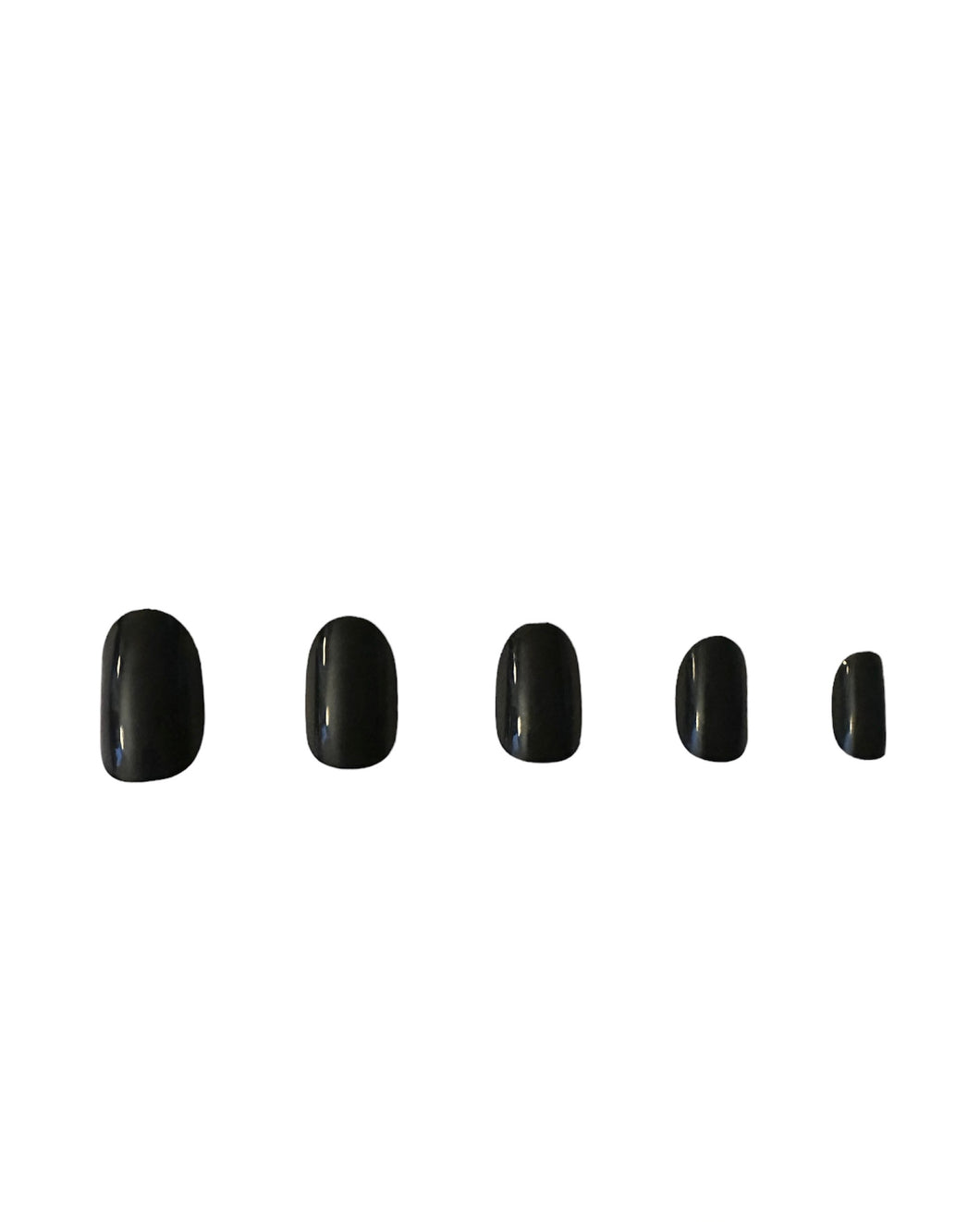 Press On Nails: Black Glossy Round