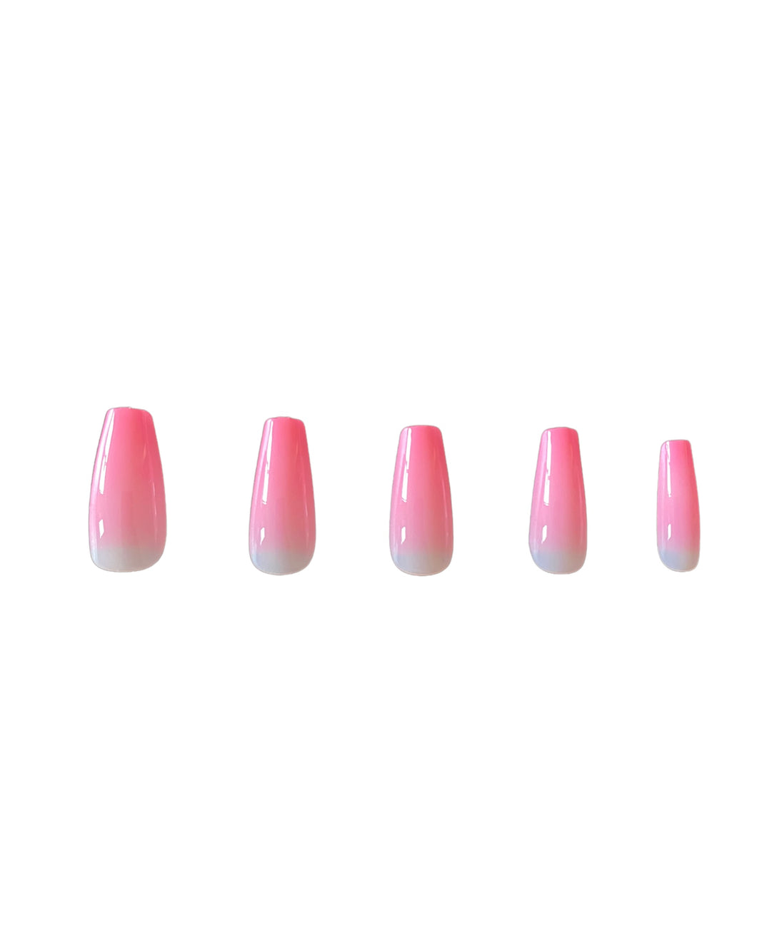Press On Nails: Pink Ombré Glossy